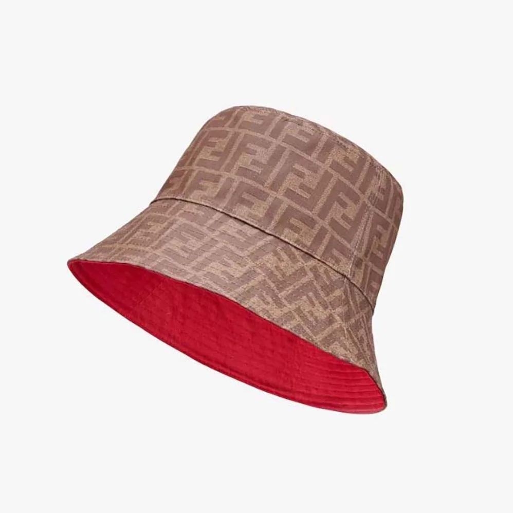 Fendi Brown Fabric Hat for Women