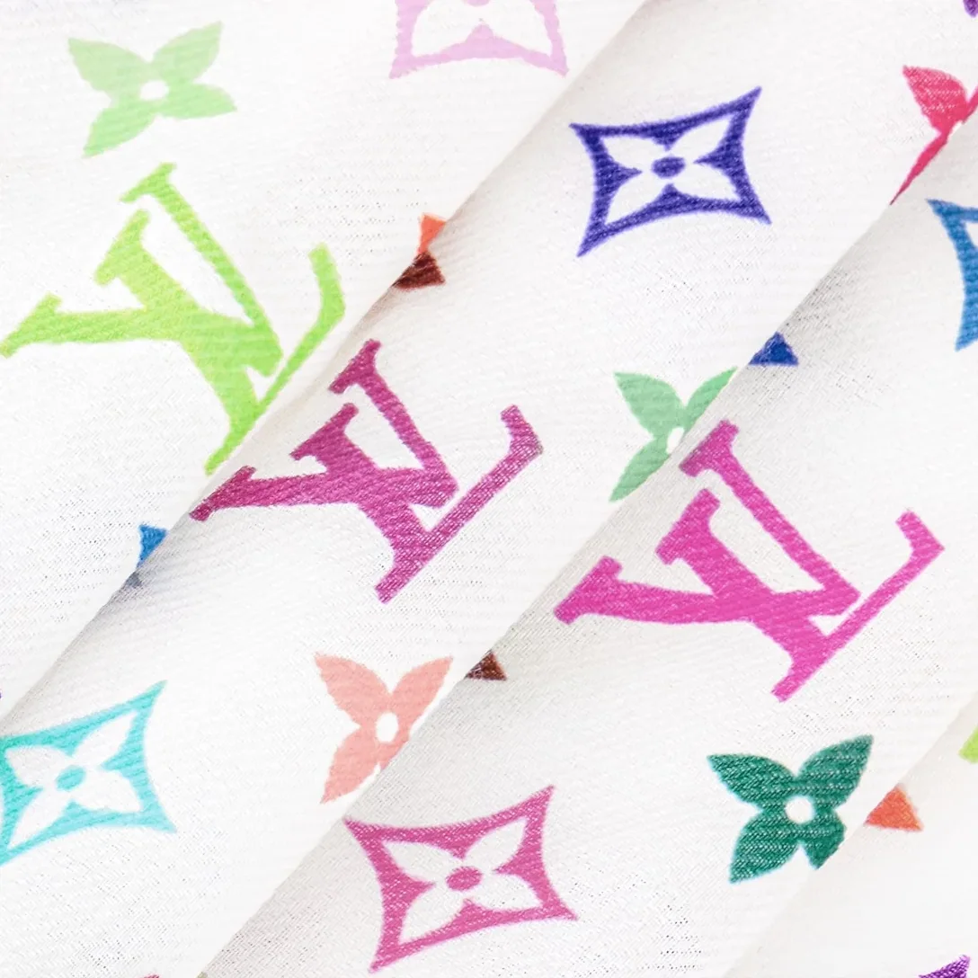 Louis Vuitton LV x TM Monogram Multicolor Shawl in White