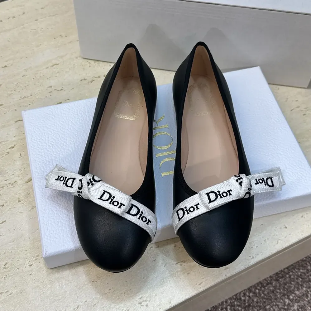 Dior J'Adior Ballet Flat Black Lambskin for Women