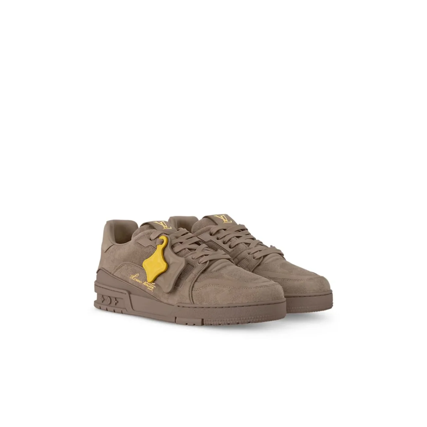 Louis Vuitton Trainer Sneaker Taupe Brown - 1AH618 Louis Vuitton Trainer Sneaker Taupe Brown - 1AH618