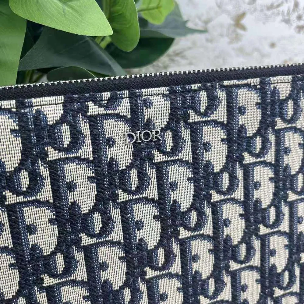 Dior A5 Pouch Beige and Black Dior Oblique Jacquard for Men