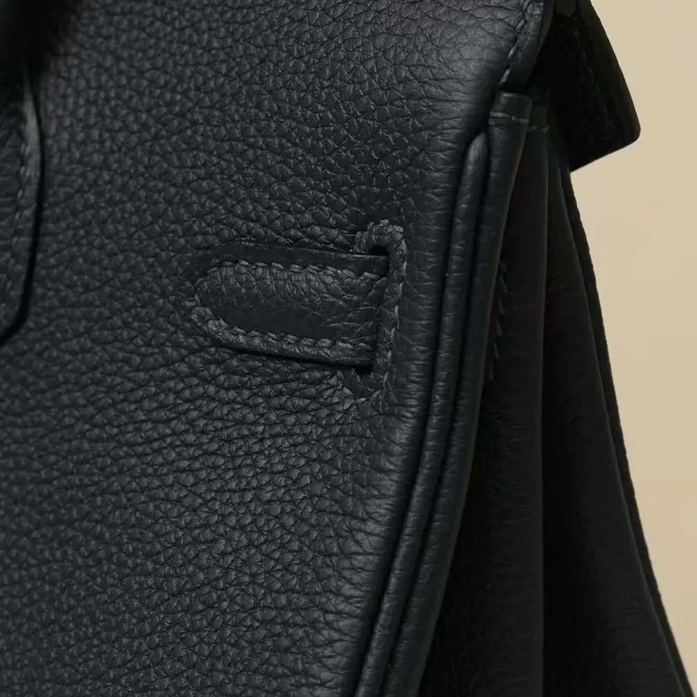 Hermes Birkin 30 Bag in Epsom Leather with Silver Hardware in Black/Silver