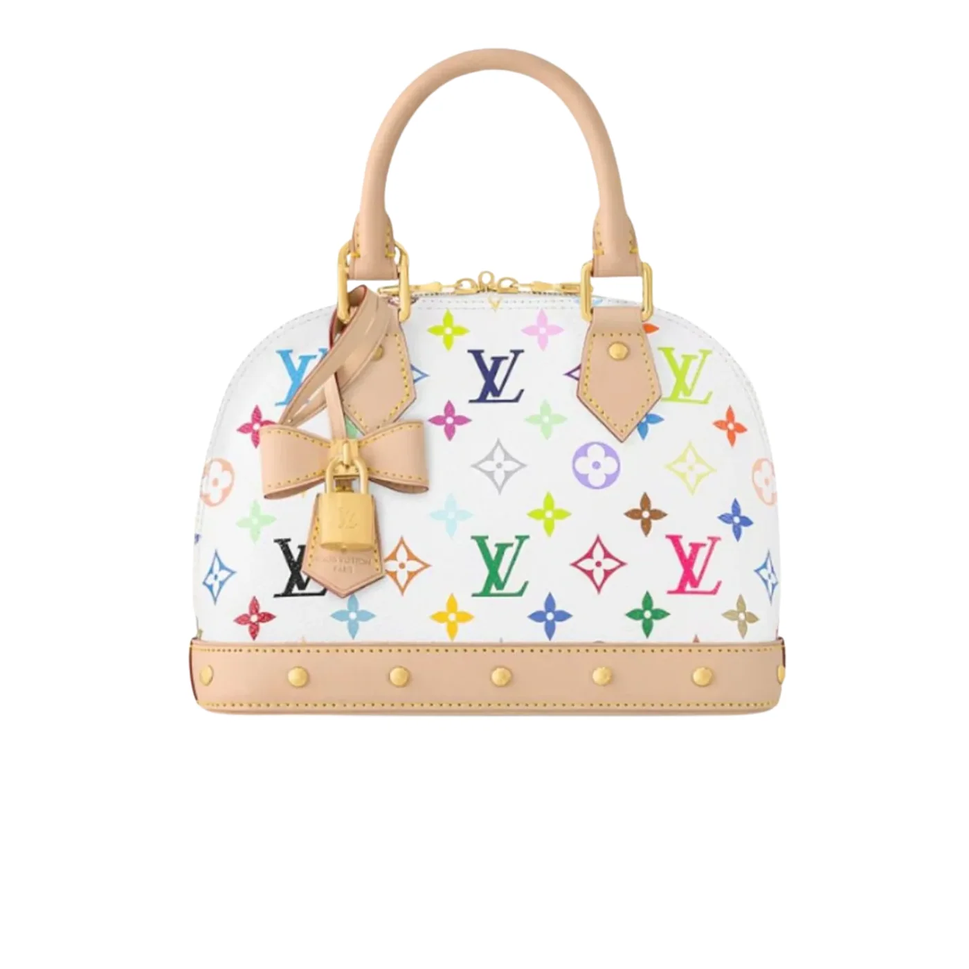 Louis Vuitton LV x TM Alma BB Top Handle Bag in Multicolored Bag Gold Hardware