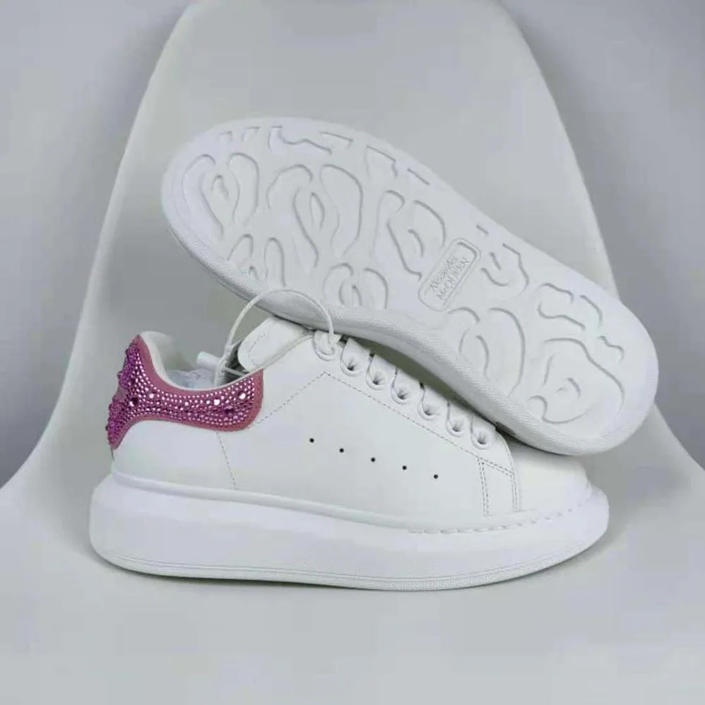 Alexander Mcqueen Oversized Sneaker in White for Women in halo Pink Alexander Mcqueen Oversized Sneaker in White for Women in halo Pink