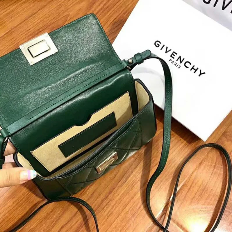 Givenchy Mini Pocket Bag in Diamond Quilted Leather for Women in Green