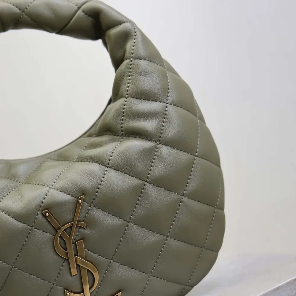 Saint Laurent YSL Icarino In Quilted Nappa for Women in Dark Green Saint Laurent YSL Icarino In Quilted Nappa for Women in Dark Green