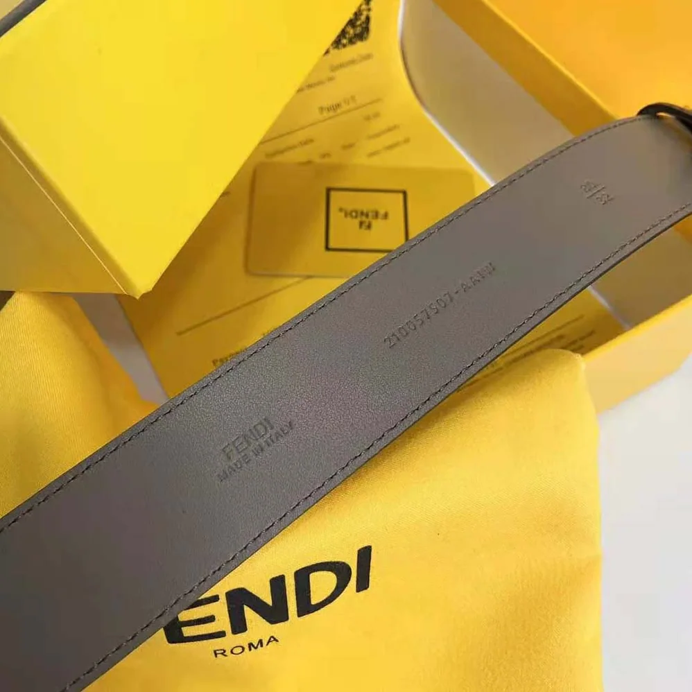 Fendi Belt with Loop and FF Stud Buckle for Women in Silver Fendi Belt with Loop and FF Stud Buckle for Women in Silver