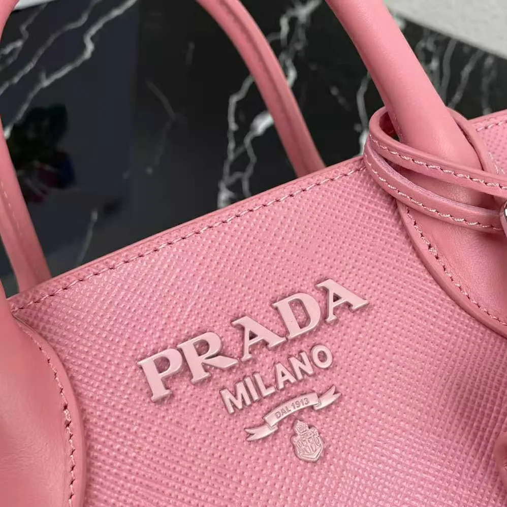 Prada Monochrome Saffiano Leather Bag for Women in Pink