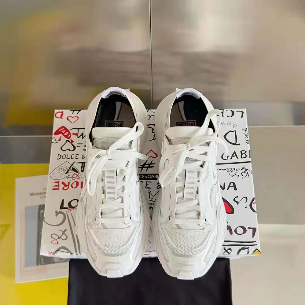 Dolce Gabbana D&G Technical Fabric Fast Sneakers for Unisex in White