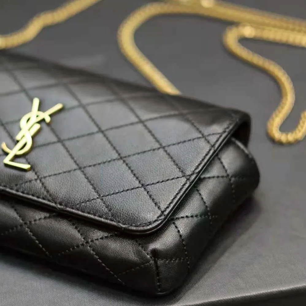 Saint Laurent YSL Gaby Phone Holder in Quilted Leather for Women