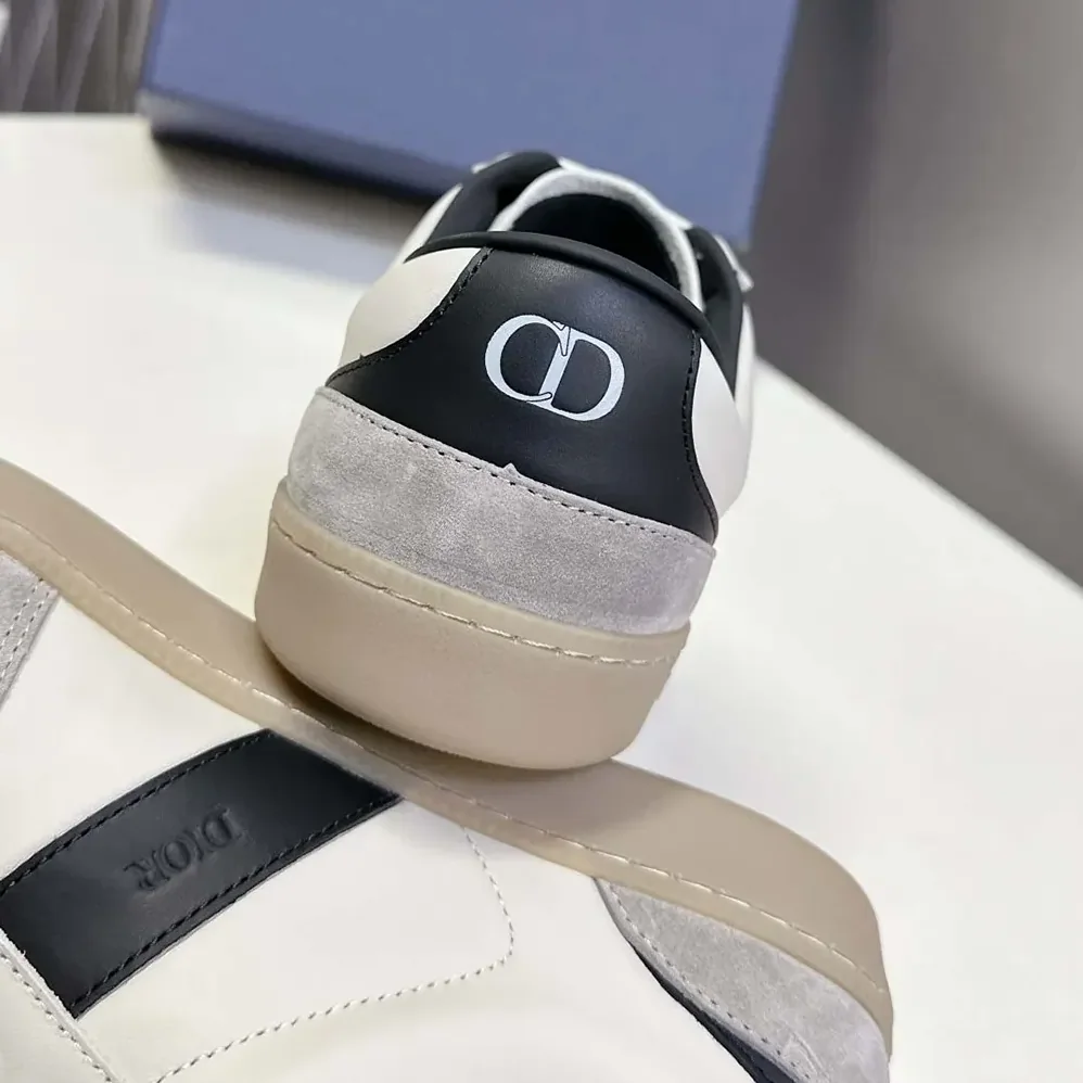 Dior B01 Matchpoint Sneaker Black and White Smooth Calfskin with Gray Suede for Men Dior B01 Matchpoint Sneaker Black and White Smooth Calfskin with Gray Suede for Men