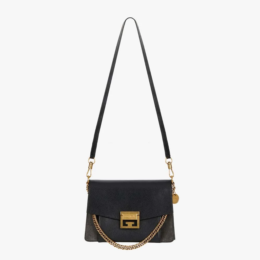 Givenchy Small Gv3 Bag in Leather and Suede for Women in Black Givenchy Small Gv3 Bag in Leather and Suede for Women in Black