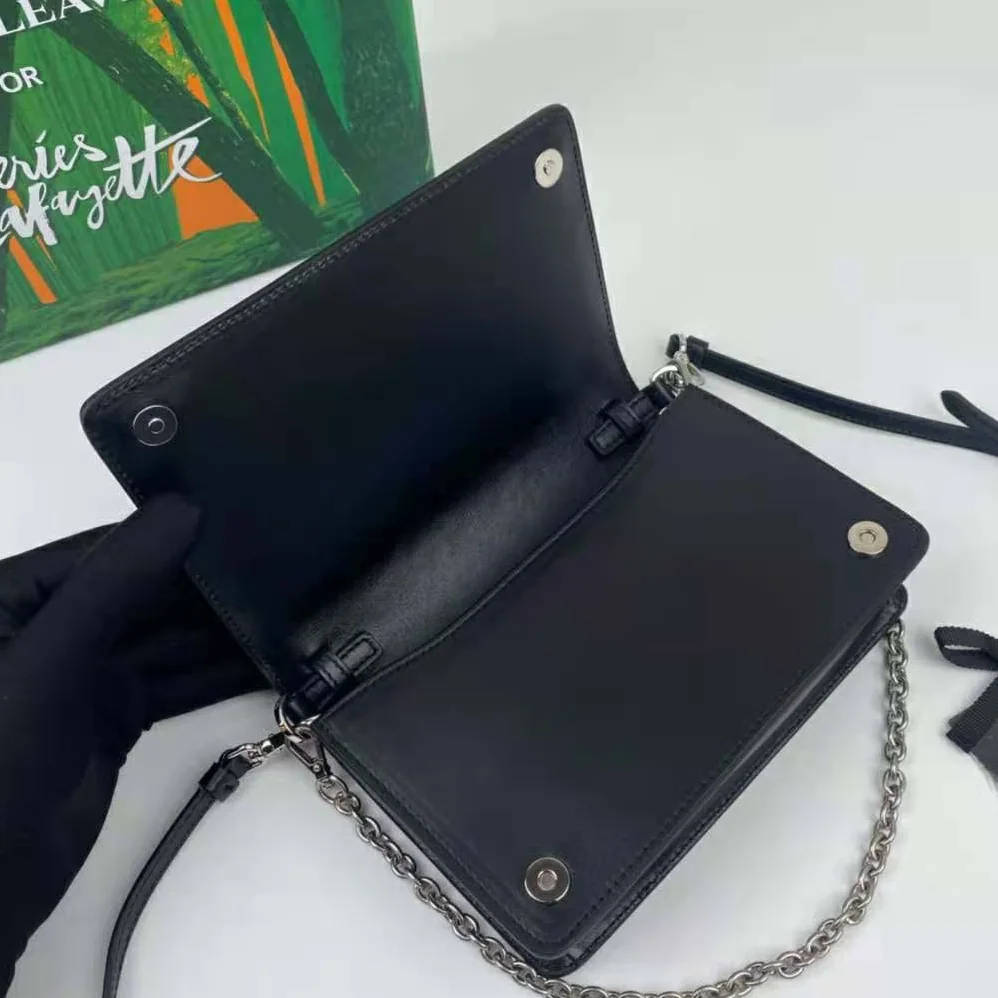 Prada Nylon and Leather Mini-Bag for Women in Black Prada Nylon and Leather Mini-Bag for Women in Black