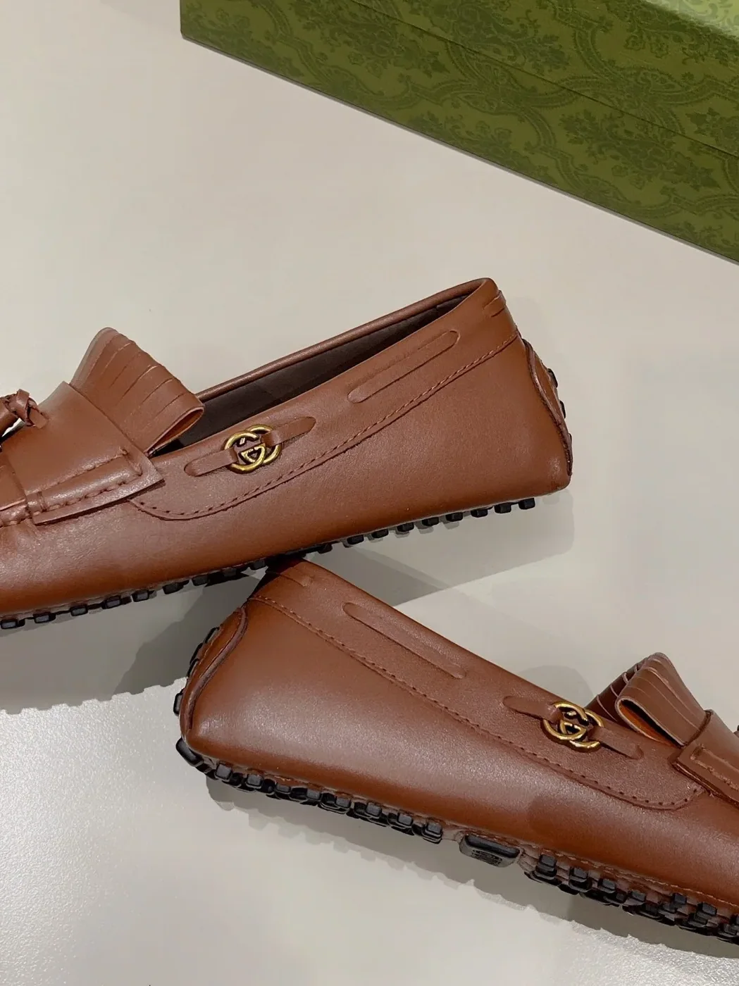 Gucci Loafer With Driver Interlocking G Brown for Men Gucci Loafer With Driver Interlocking G Brown for Men