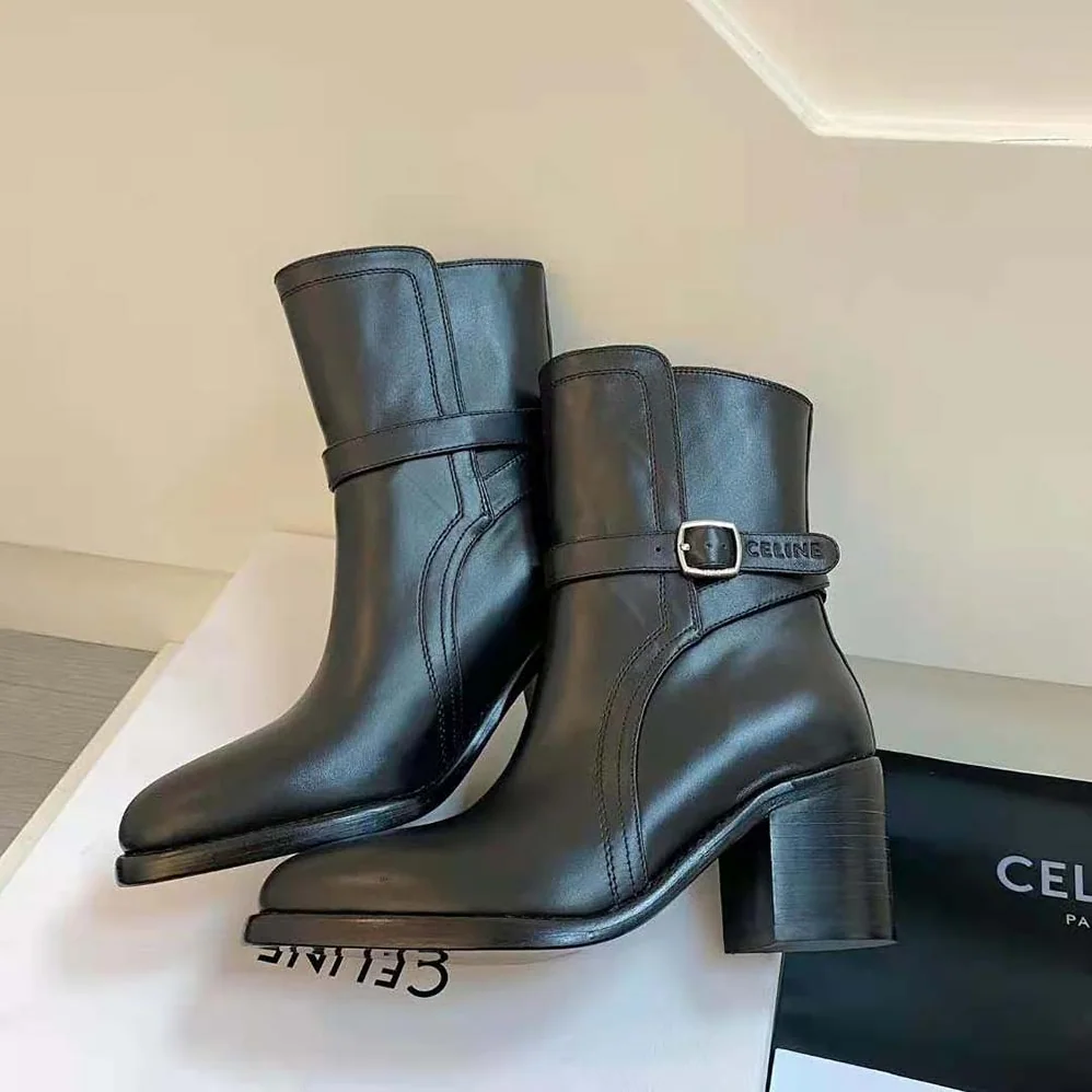 Celine Condé Jodhpur Boot in Calfskin for Women in Black Celine Condé Jodhpur Boot in Calfskin for Women in Black