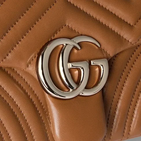 Gucci Marmont Medium Shoulder Bag in Brown Light Gold Hardware Gucci Marmont Medium Shoulder Bag in Brown Light Gold Hardware