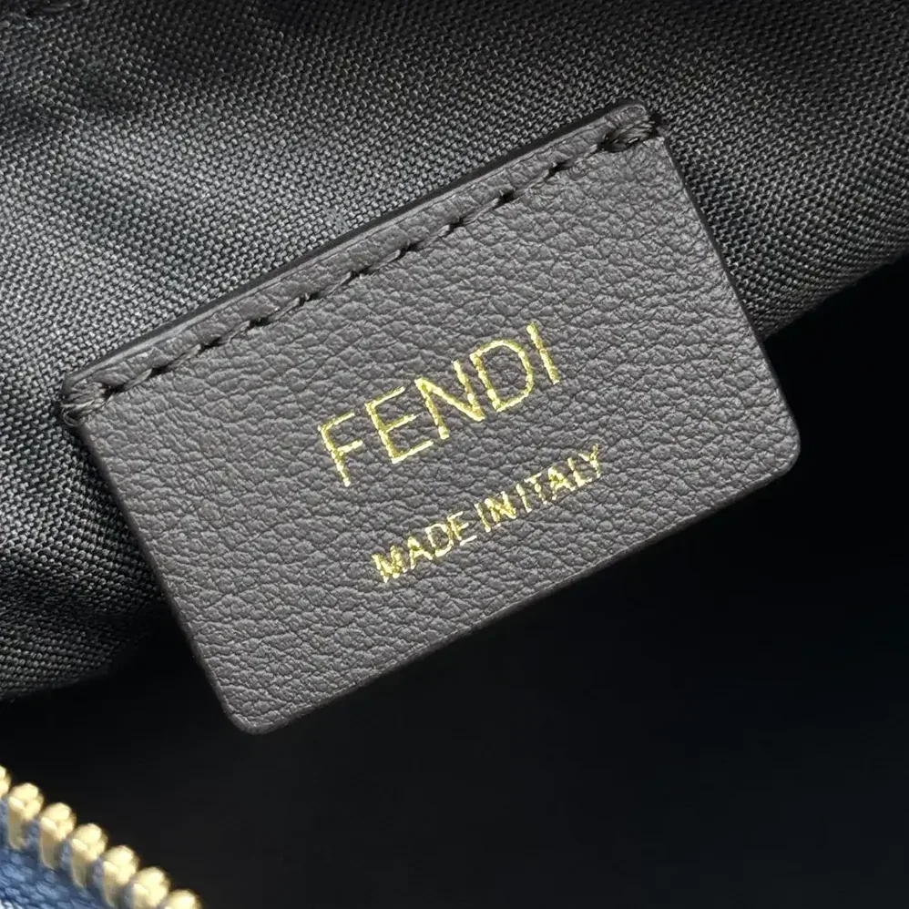 Fendi Fendigraphy Mini Light Blue FF Denim Fabric Mini Bag for Women Fendi Fendigraphy Mini Light Blue FF Denim Fabric Mini Bag for Women