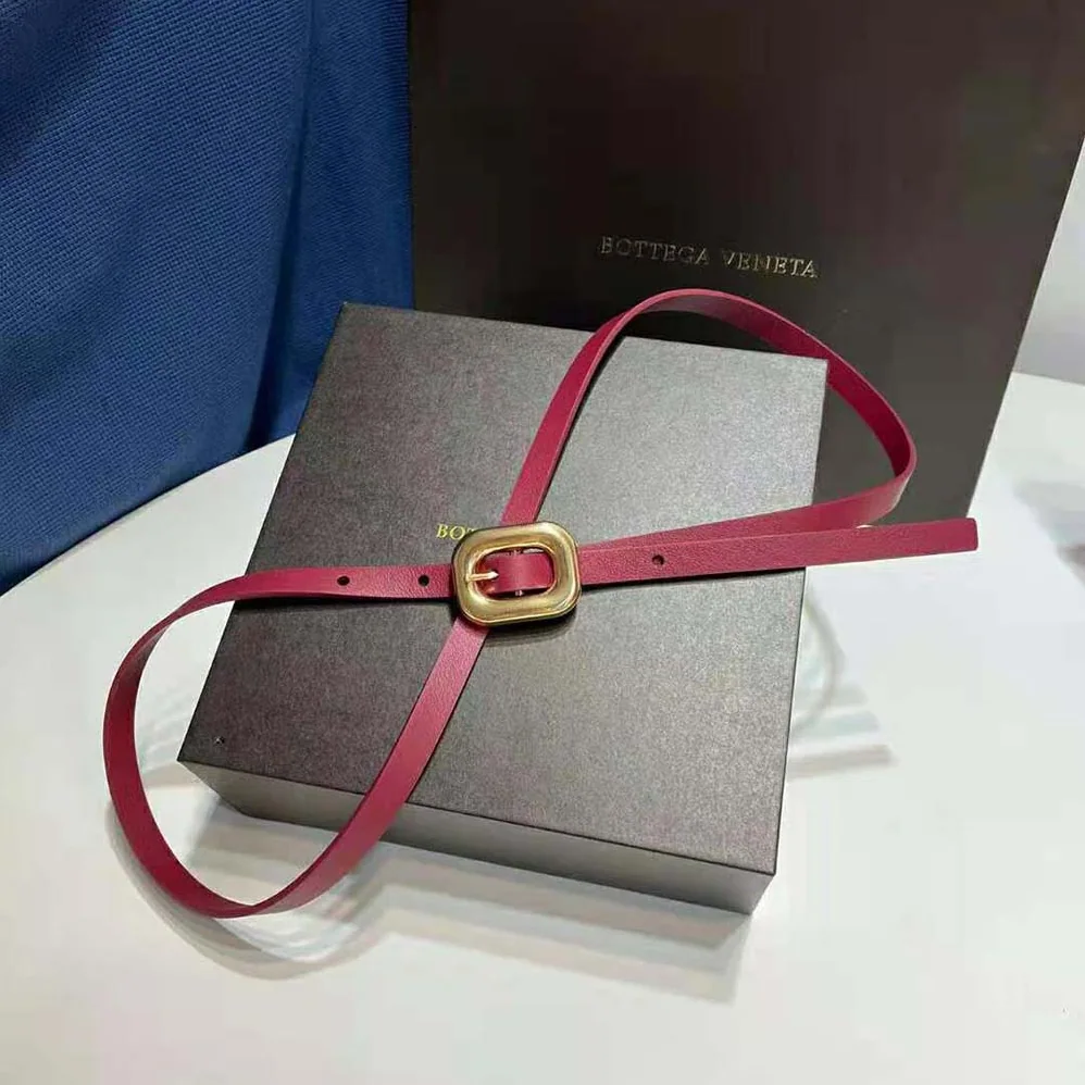 Bottega Veneta Chain Link Belt for Women in Maroon
