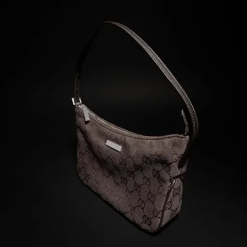 Gucci Lady Lunetta Small Shoulder Bag in Dark Brown Palladium Hardware Gucci Lady Lunetta Small Shoulder Bag in Dark Brown Palladium Hardware