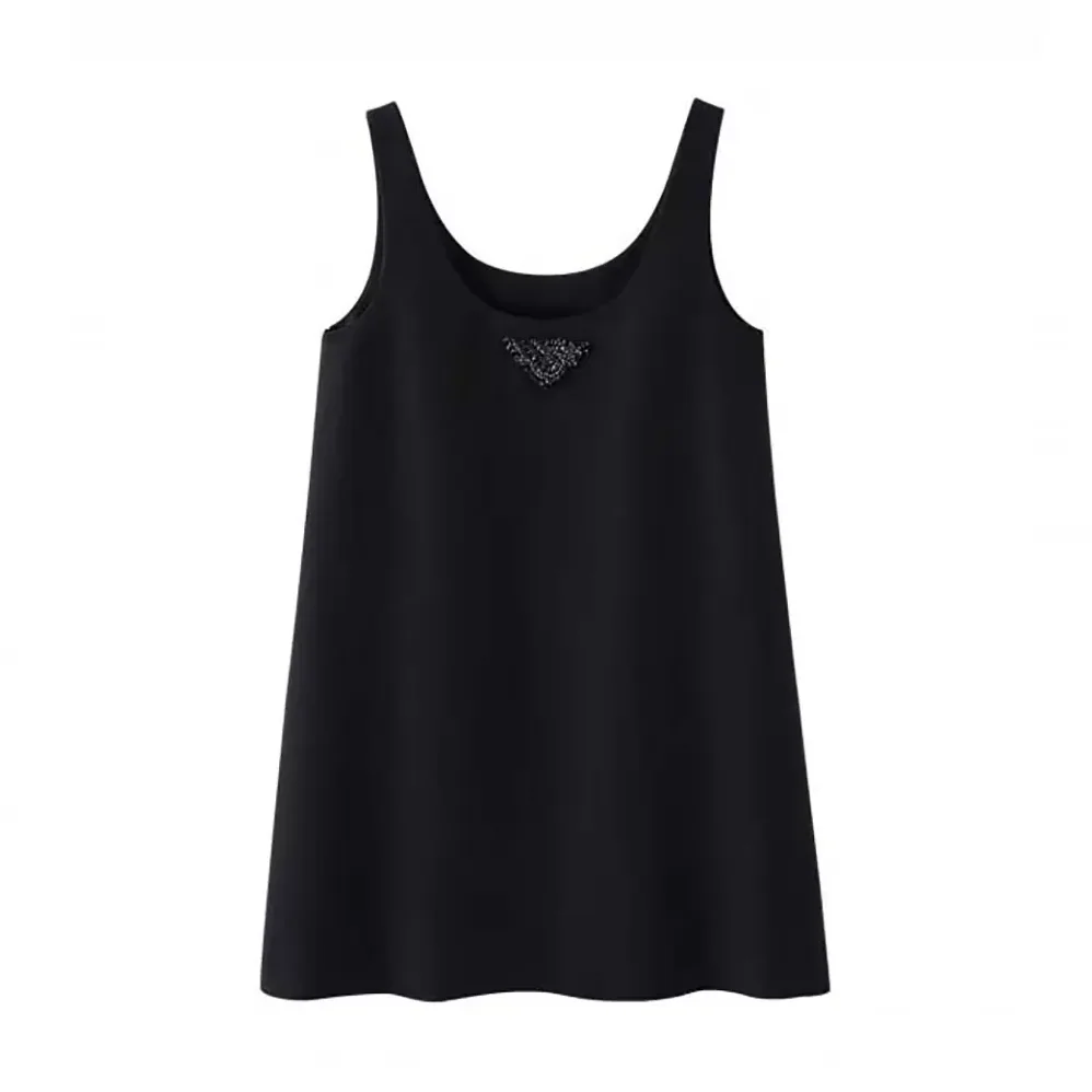 Prada Re-Nylon Mini-dress with Black Metal Triangle Logo for Women Prada Re-Nylon Mini-dress with Black Metal Triangle Logo for Women