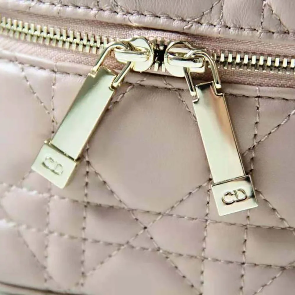Dior Micro Lady Dior Vanity Case Cannage Lambskin for Women in Pink