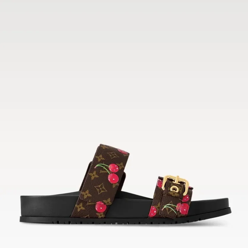 Louis Vuitton LV x TM Bom Dia Flat Comfort Mule Brown 1AHM03 Louis Vuitton LV x TM Bom Dia Flat Comfort Mule Brown 1AHM03