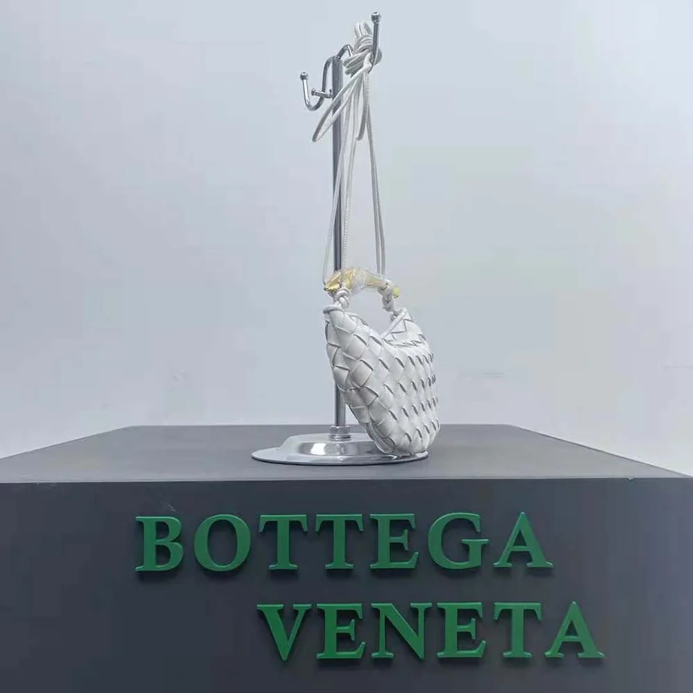 Bottega Veneta Mini Sardine in Supple Lambskin Leather for Women in White Bottega Veneta Mini Sardine in Supple Lambskin Leather for Women in White