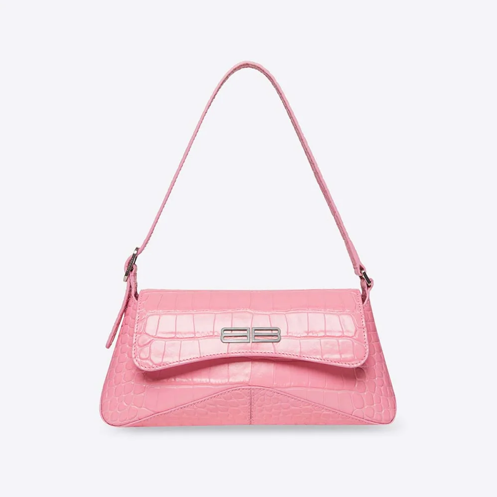 Balenciaga XX Small Flap Bag Crocodile Embossed in Pink for Women