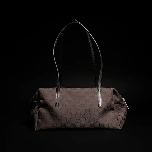 Gucci Melrose Boston Medium Shoulder Bag in Dark Brown Palladium Hardware Gucci Melrose Boston Medium Shoulder Bag in Dark Brown Palladium Hardware