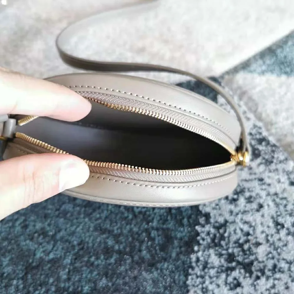 Celine Crossbody Oval Purse Cuir Triomphe in Smooth Calfskin for Women in Silver Celine Crossbody Oval Purse Cuir Triomphe in Smooth Calfskin for Women in Silver