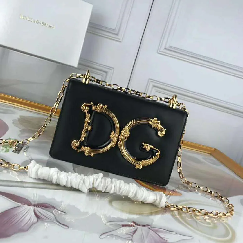 Dolce Gabbana D&G DG Girls Shoulder Bag Nappa Leather for Women in Black Dolce Gabbana D&G DG Girls Shoulder Bag Nappa Leather for Women in Black