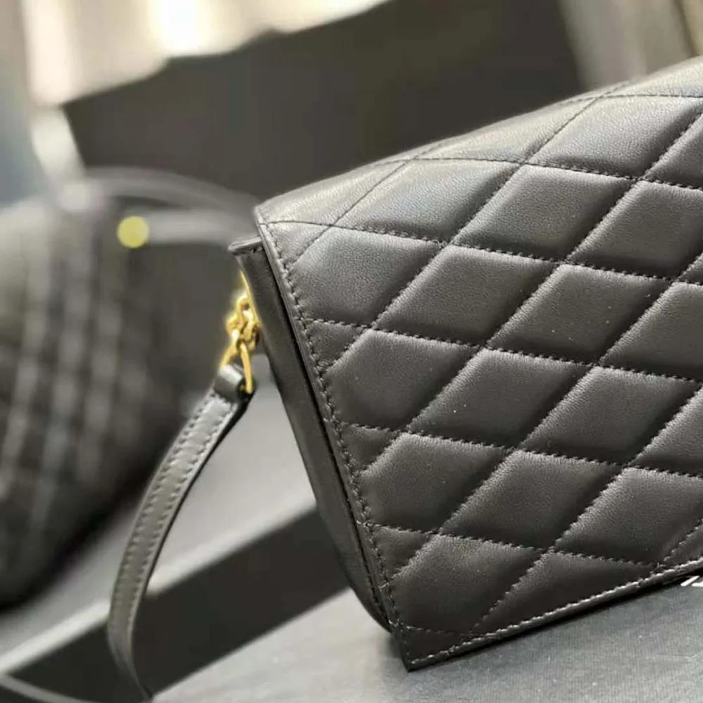 Saint Laurent YSL Kate Supple 99 in Quilted Lambskin for Women in Black