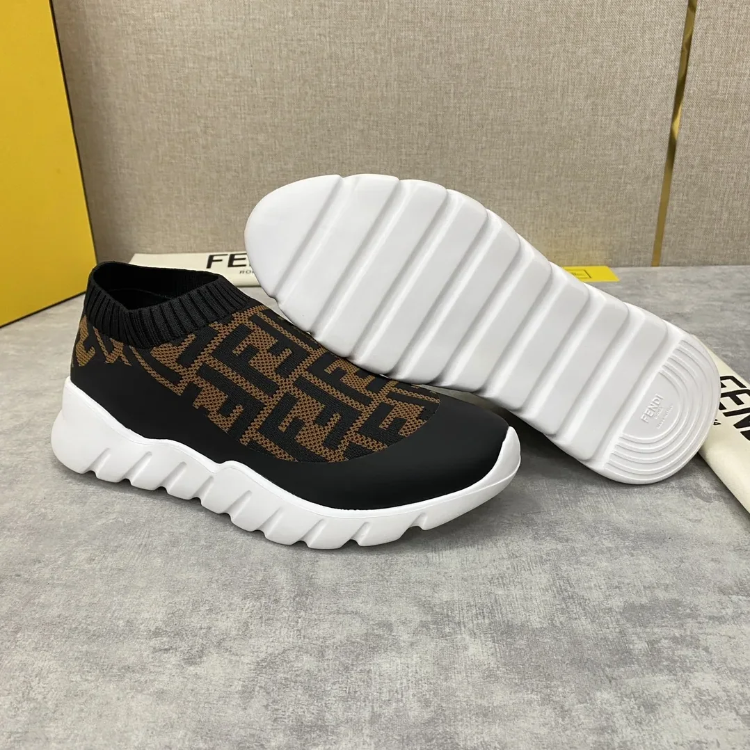 Fendi FD Slip-On Sneakers Brown 7E1254A7MNF17ML