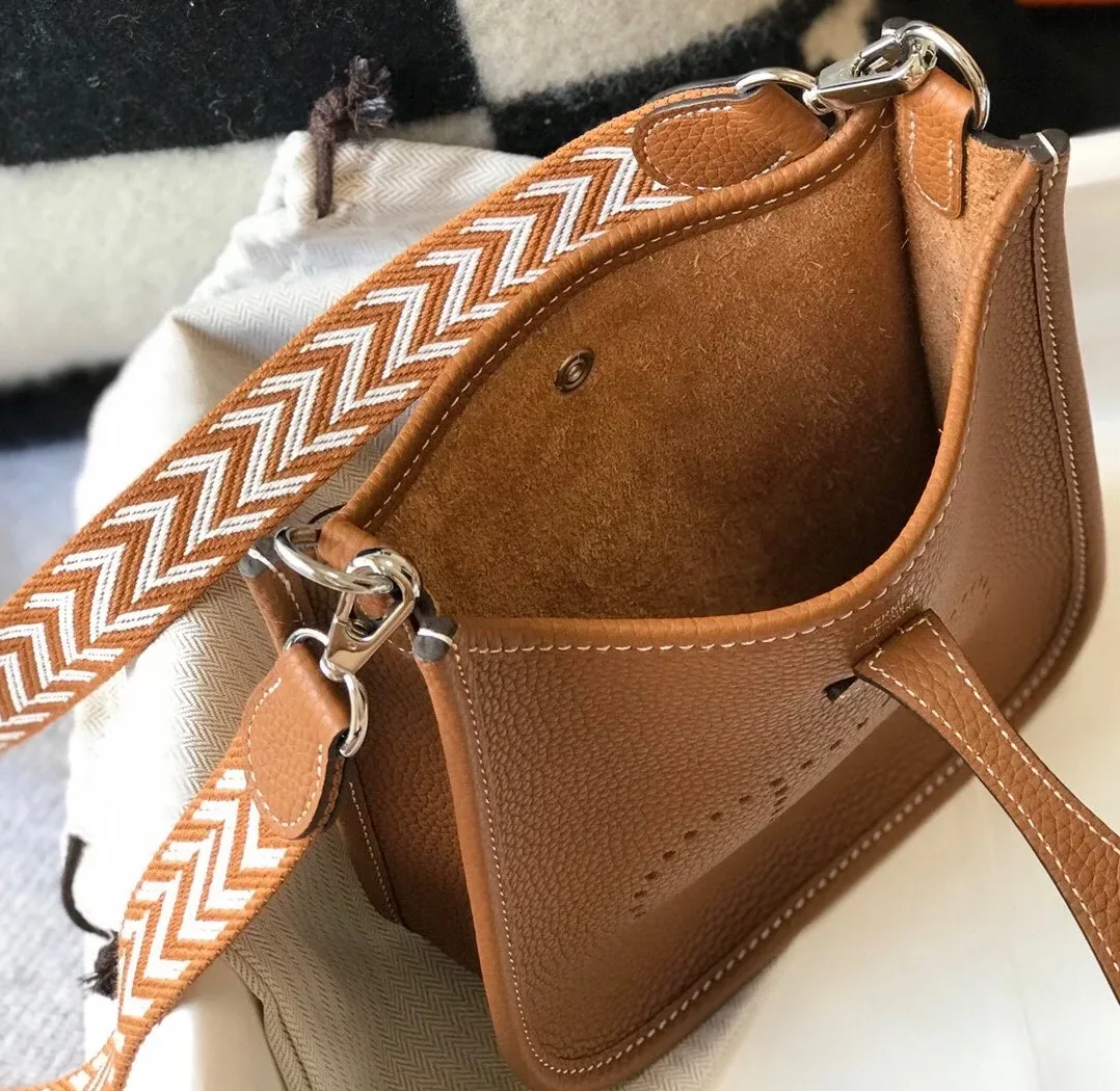 Hermes Evelyne 16 Amazone Shoulder Bag in Brown Palladium Hardware