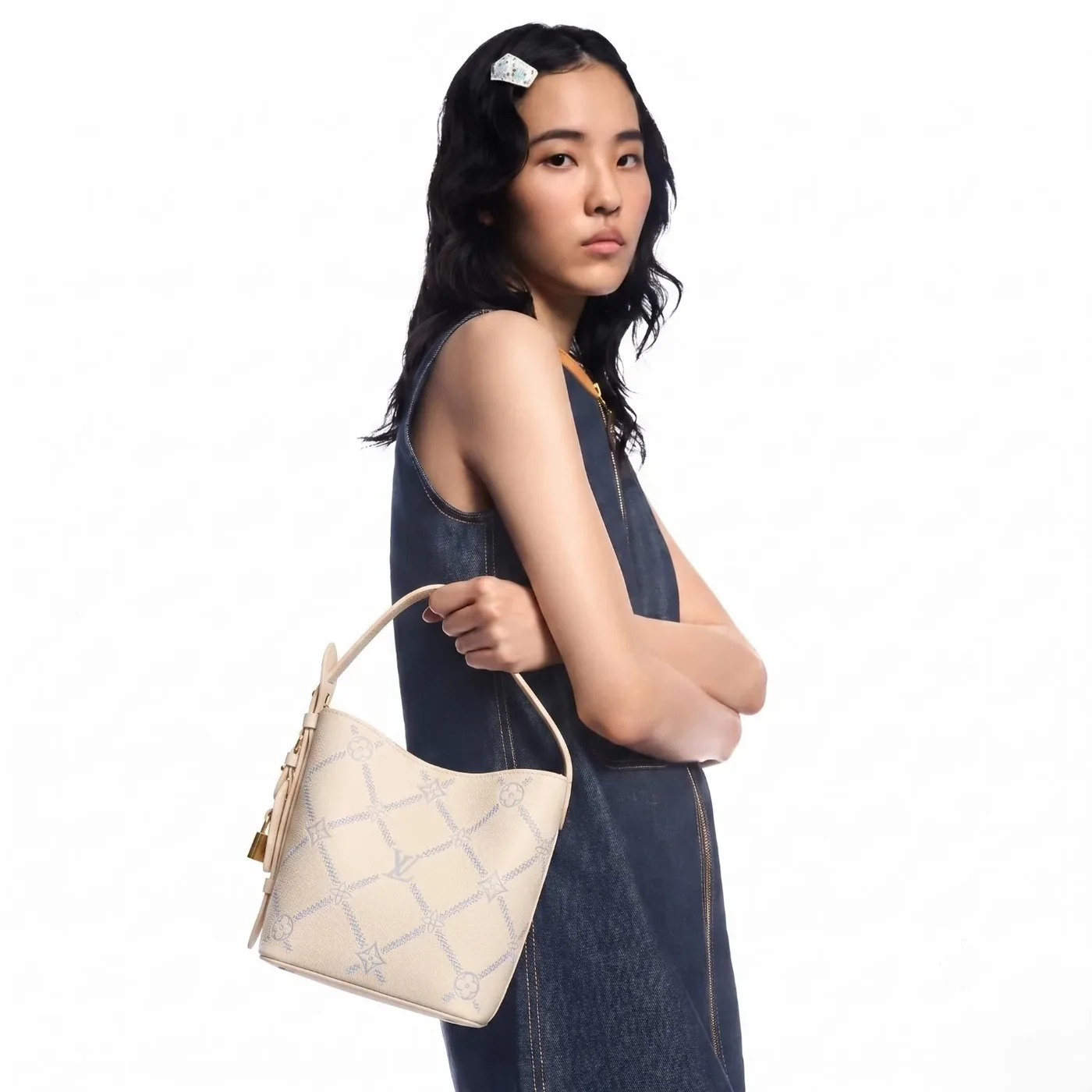 Louis Vuitton All In BB Bucket Bag in Quartz Couture Gold Hardware