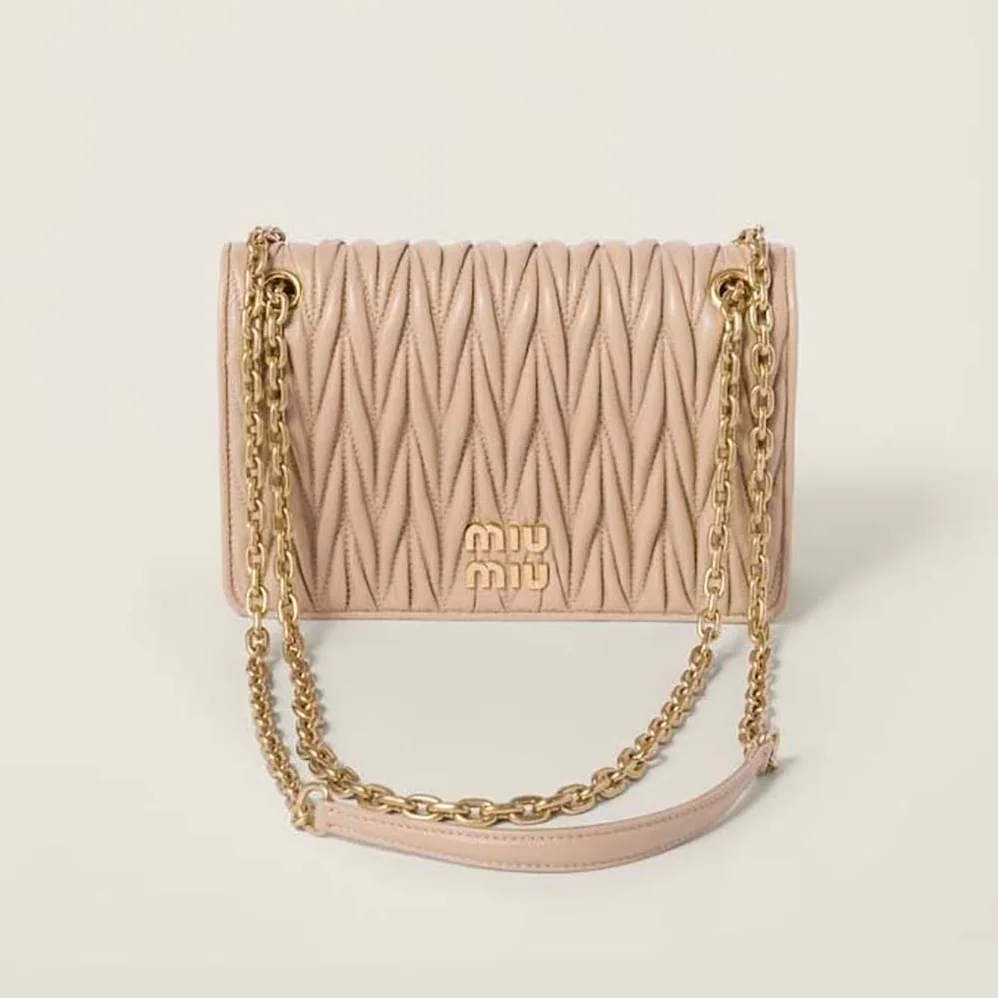 Miu Miu Matelassé Nappa Leather Mini-bag for Women in Sandy