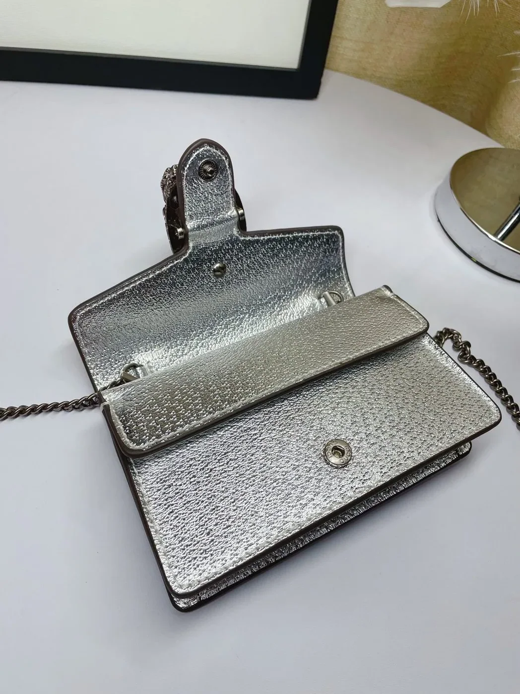 Gucci Dionysus Super Mini Bag Silver Gucci Dionysus Super Mini Bag Silver