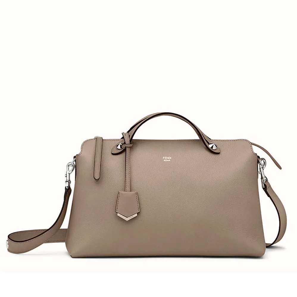 Fendi Large By the Way Boston Bag in Beige Leather for Women Fendi Large By the Way Boston Bag in Beige Leather for Women