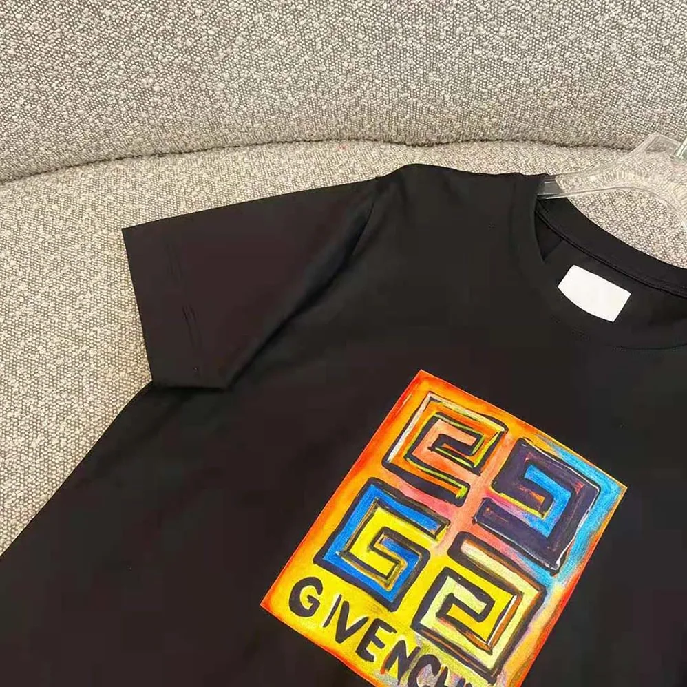 Givenchy Slim Fit T-shirt in Jersey with 4G Sun Print for Men in Black