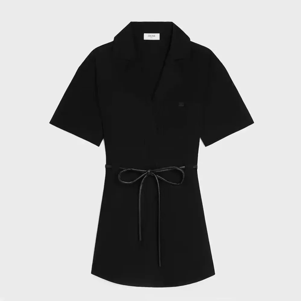 Celine Dress in Cotton And Silk Twill for Women Celine Dress in Cotton And Silk Twill for Women
