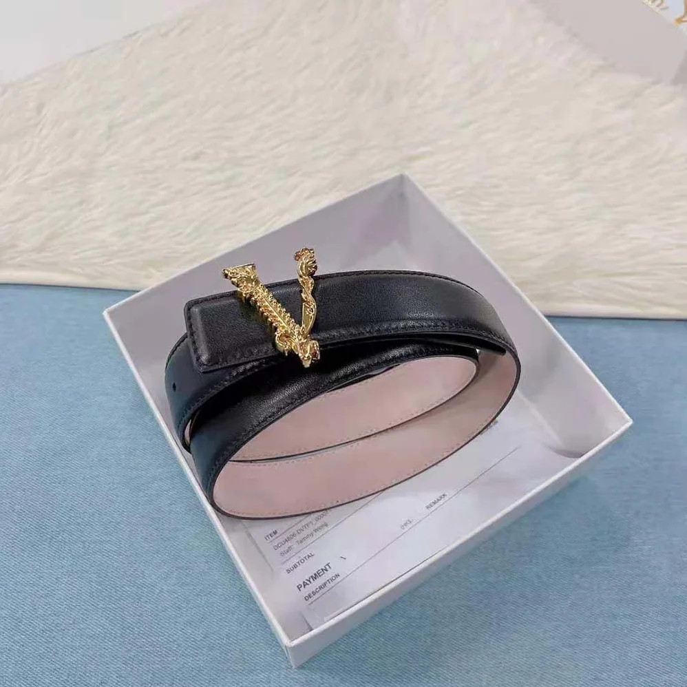 Versace Virtus Thin Waist belt in Calf Leather for Women in Black Versace Virtus Thin Waist belt in Calf Leather for Women in Black