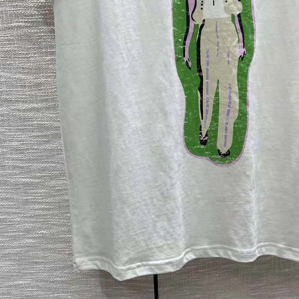 Dior ‘I Say I' T-shirt Ecru Cotton Jersey and Linen for Women
