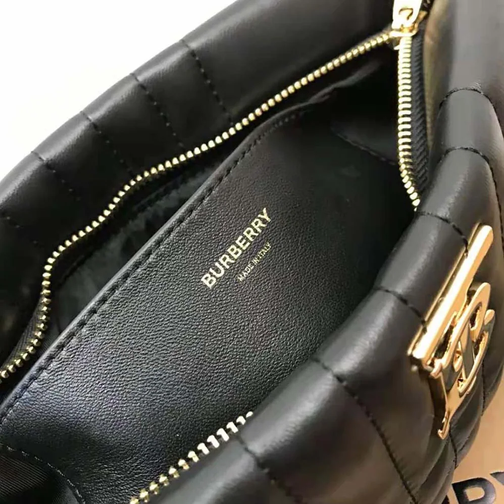Burberry Small Quilted Lambskin Soft Lola Bag for Women in Black Burberry Small Quilted Lambskin Soft Lola Bag for Women in Black
