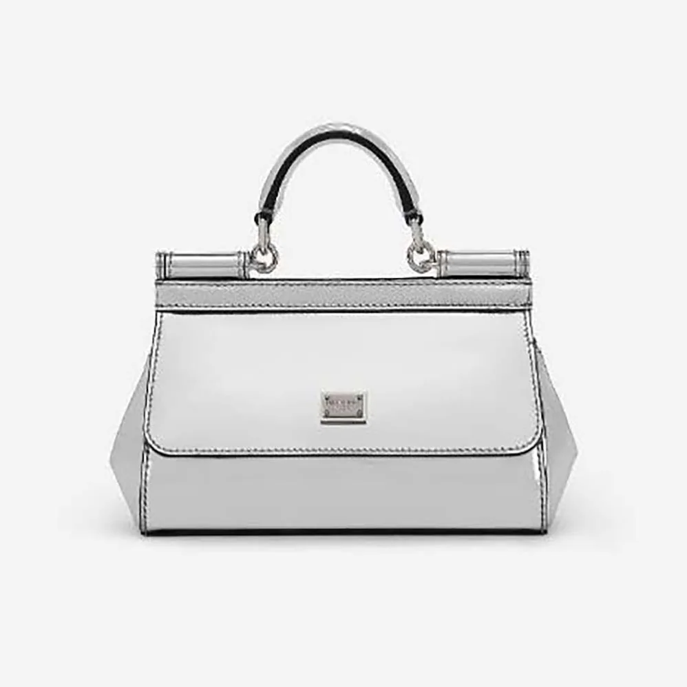 Dolce Gabbana D&G Small Sicily Handbag for Women in Silver