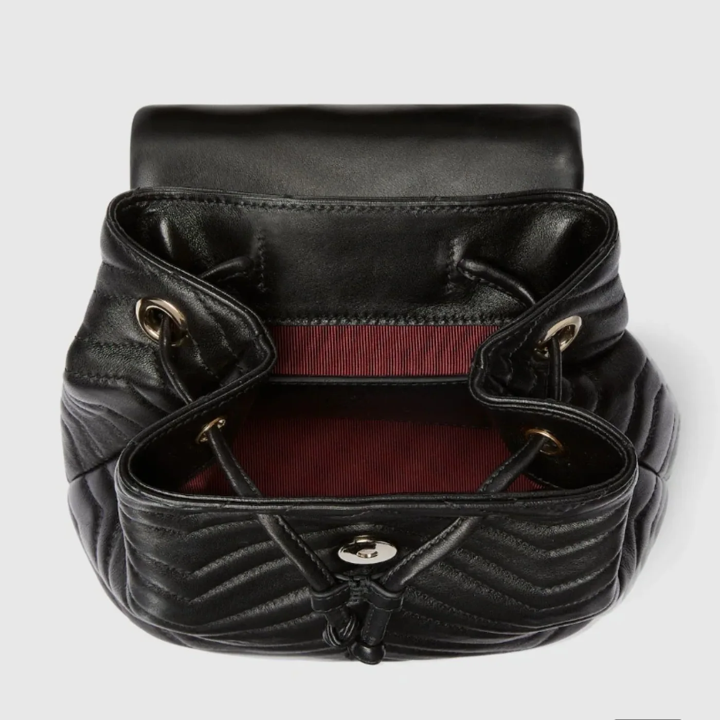 Gucci Marmont Mini Backpack in Black Gold Hardware Gucci Marmont Mini Backpack in Black Gold Hardware