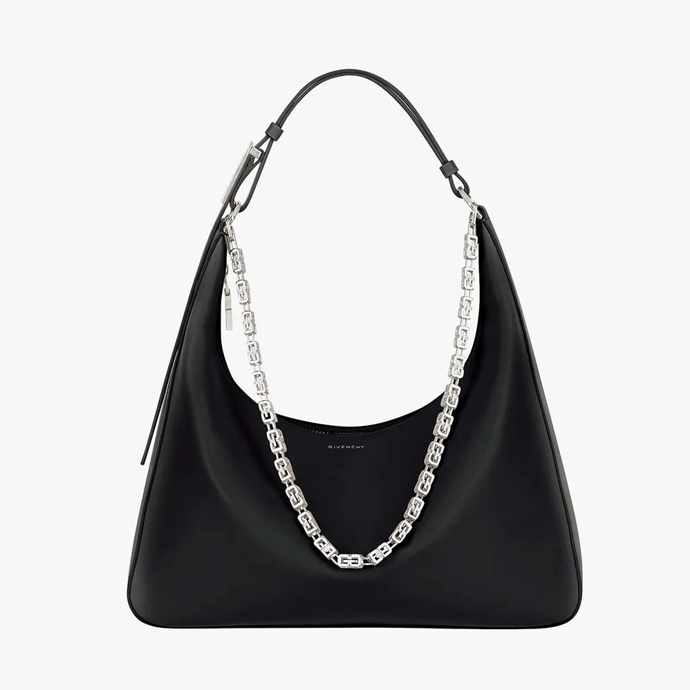 Givenchy Medium Moon Cut Out Bag in Leather for Women in Black Givenchy Medium Moon Cut Out Bag in Leather for Women in Black
