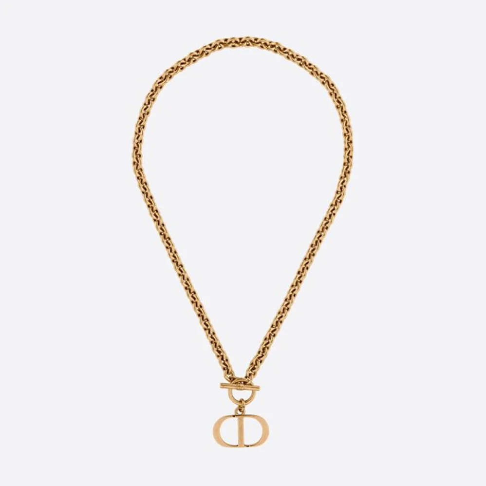 Dior 30 Montaigne Necklace Antique Gold for Women in Finish Metal