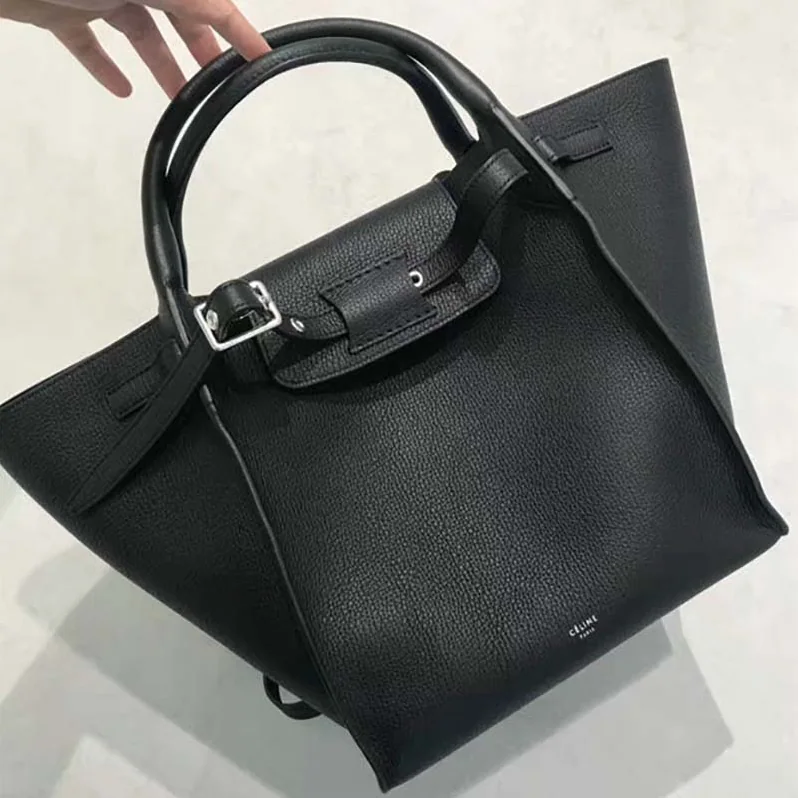 Celine Small Big Bag in Supple Grained Calfskin for Women in Black