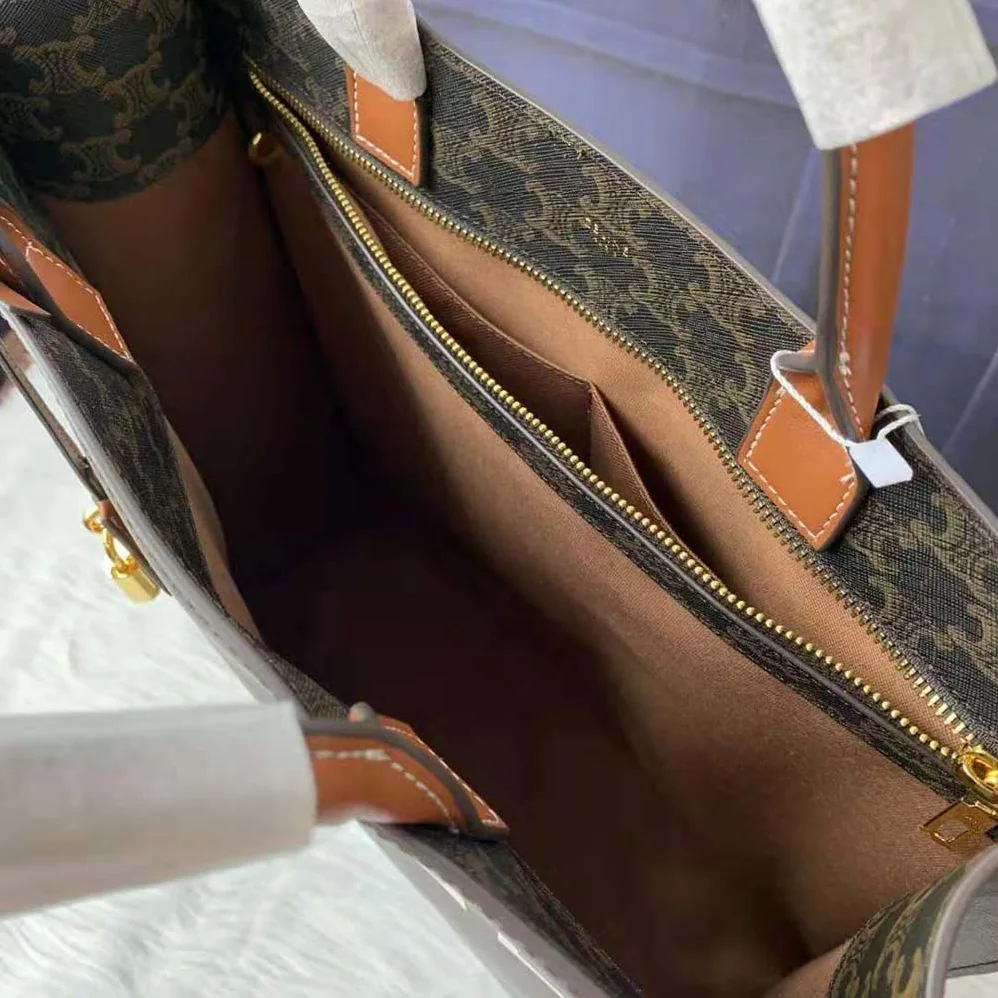 Celine Vertical Cabas in Triomphe Canvas for Women