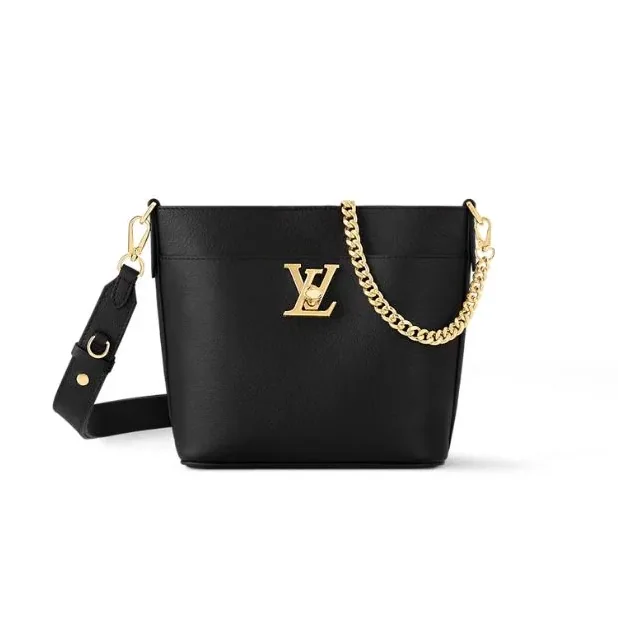 Louis Vuitton Lock And Walk Bag Black - / 8 Inches Louis Vuitton Lock And Walk Bag Black - / 8 Inches